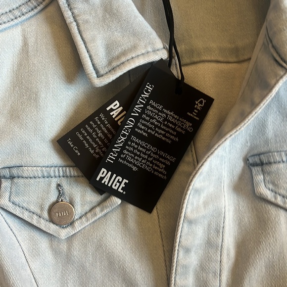 Paige Light Denim Anessa Puff Sleeve Jumpsuit - Picture 3 of 8